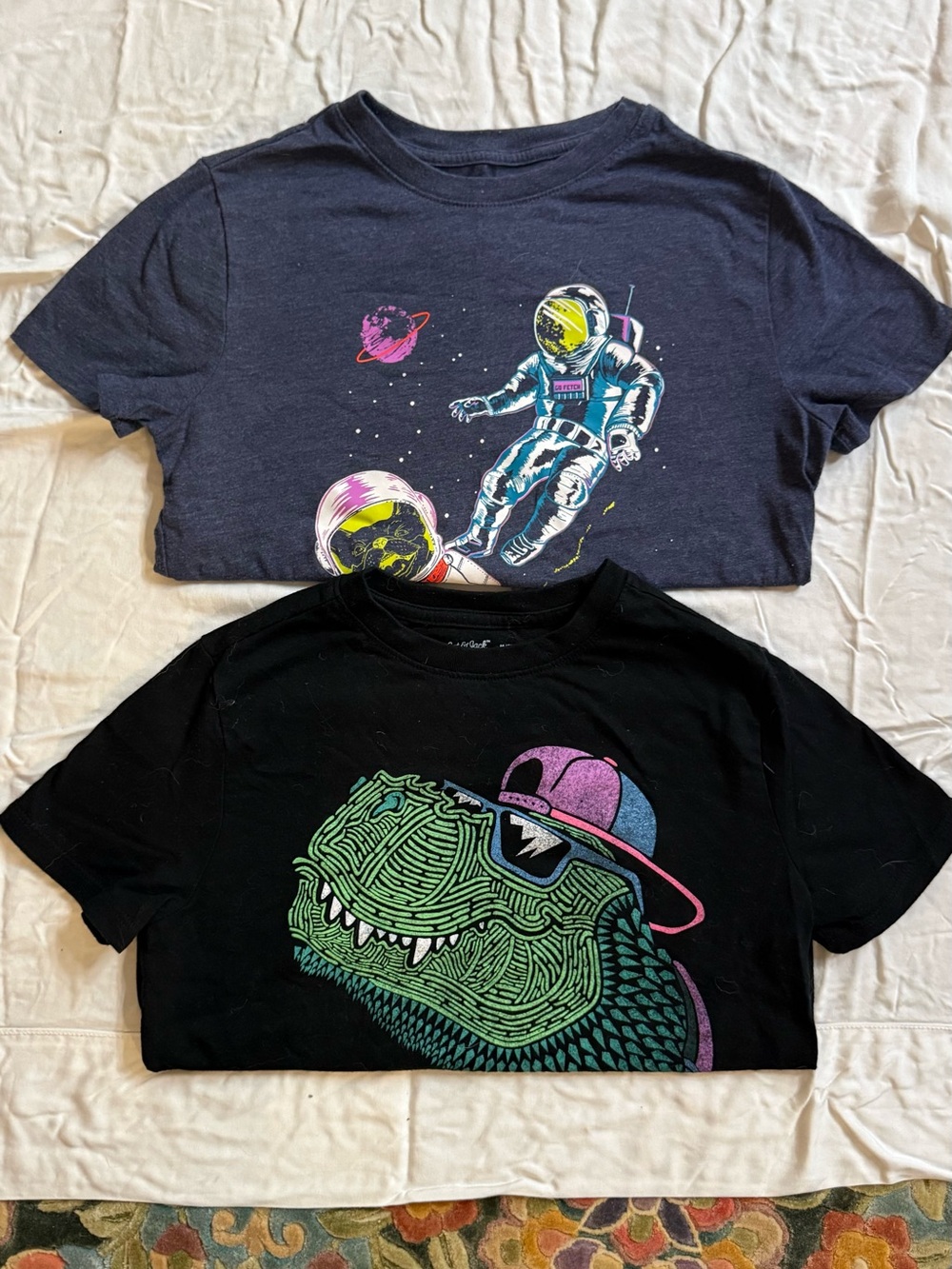 Cat & Jack Kids Graphic T-Shirt 2-Pack in Black & Blue Medium
